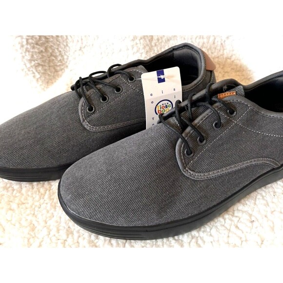 TIOSEBON Men NEW 10.5 Memory Foam Canvas Walking Shoes Arch Support Comfort Gray - Picture 2 of 7